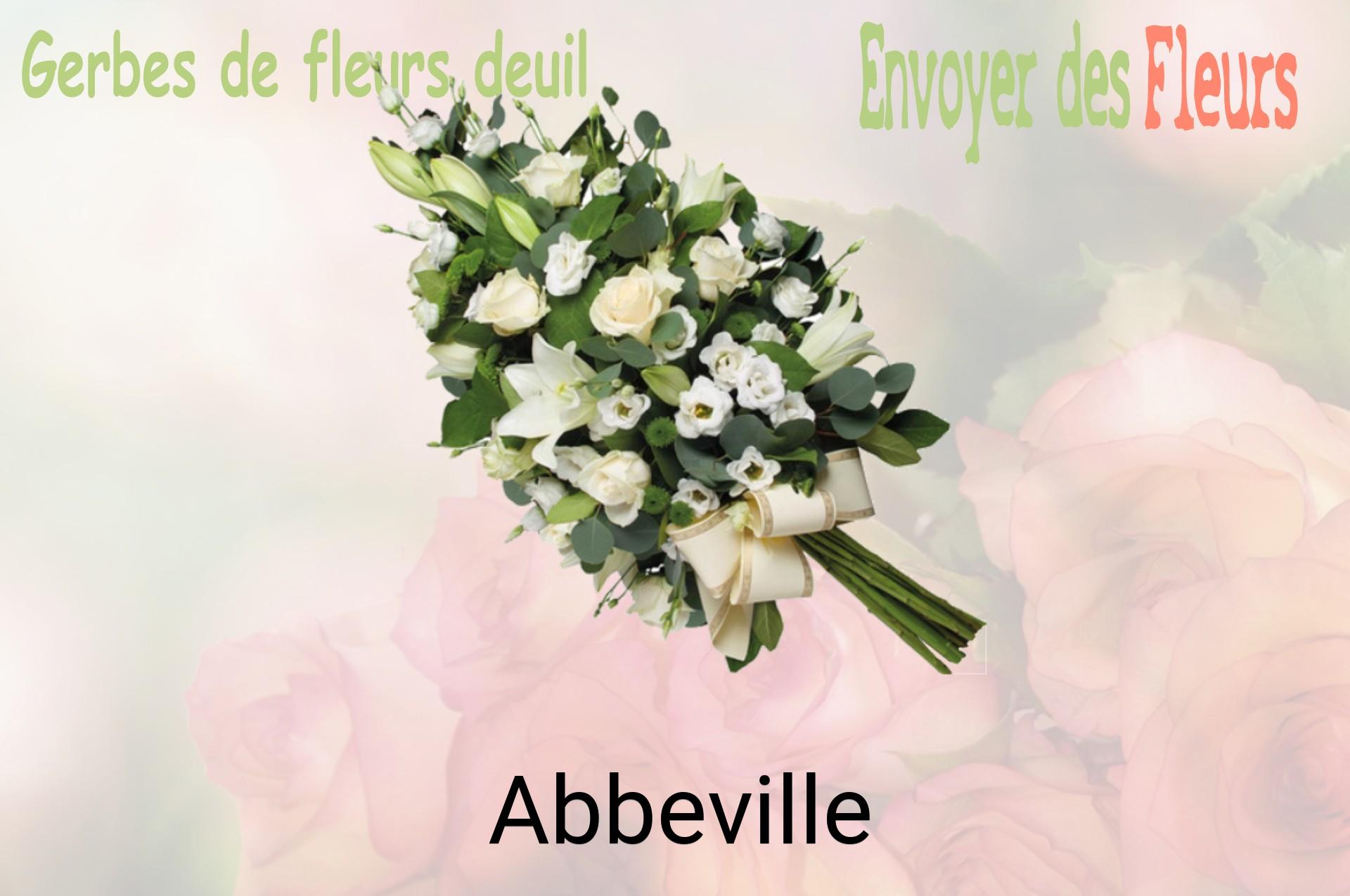 Gerbe de fleurs de deuil livrée à Abbeville